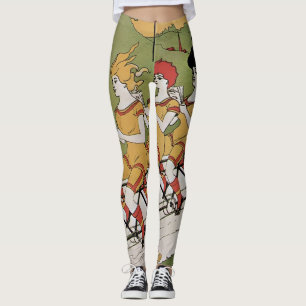 Leggings Couverture Art Nouveau vintage, Paliers Vélo Tande