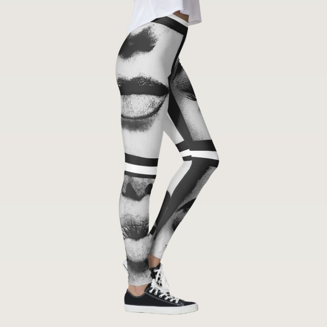 Leggings Couverture de magazine femme visage (Droite)