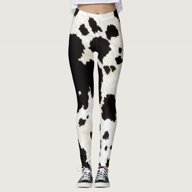 Leggings Cowgirl Rustic Country Cow (Devant)