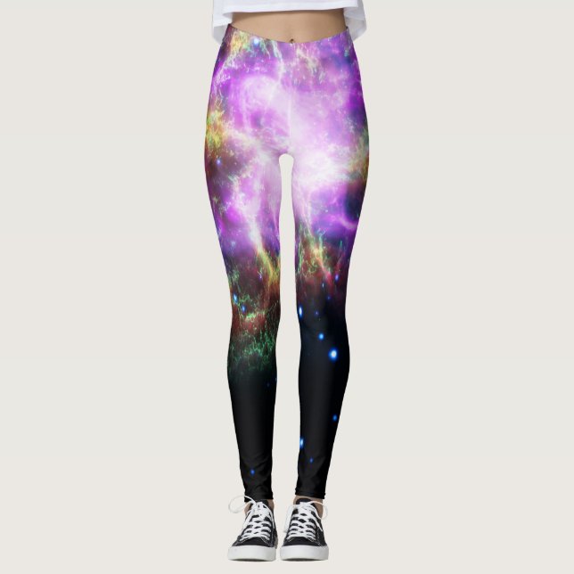 Leggings Crabe Nebula Supernova Remnant Hubble Composite (Devant)