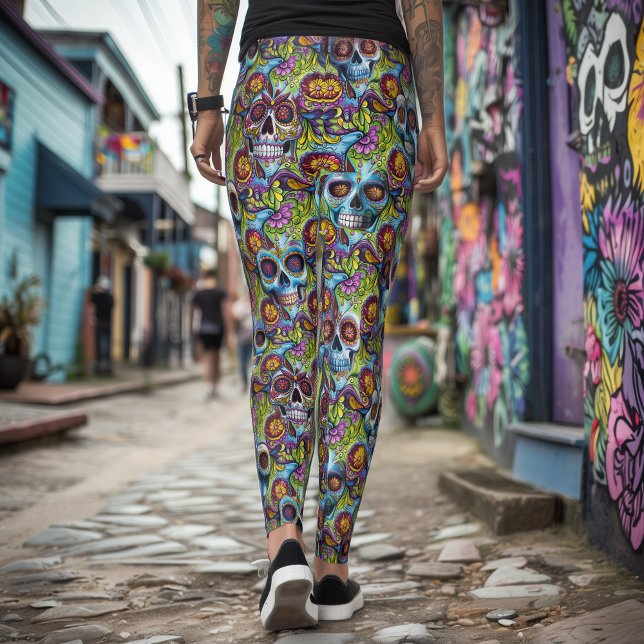 Leggings Crâne à sucre (Créateur téléchargé)