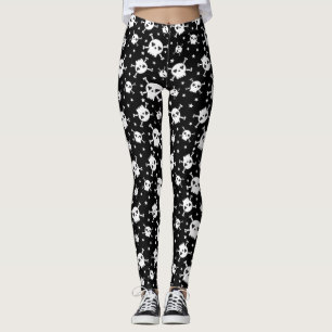 Leggings Crâne et guêtres d'os croisés