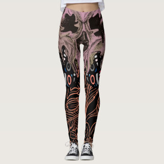 Leggings crâne Gothique Amateurs Floral Romantique Squelett