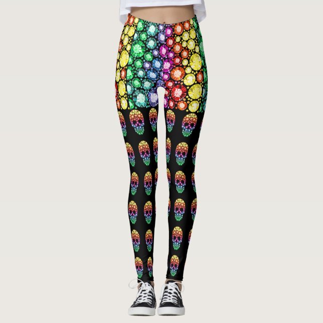 Leggings Crânes de sucre Jour des Jambes de mode de la pop  (Devant)