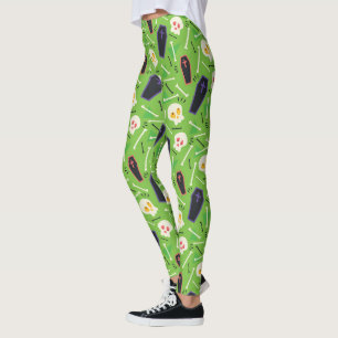 Leggings Crânes Et Cafés Halloween