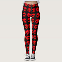 Crânes rouges gothiques sur pattes de style noir