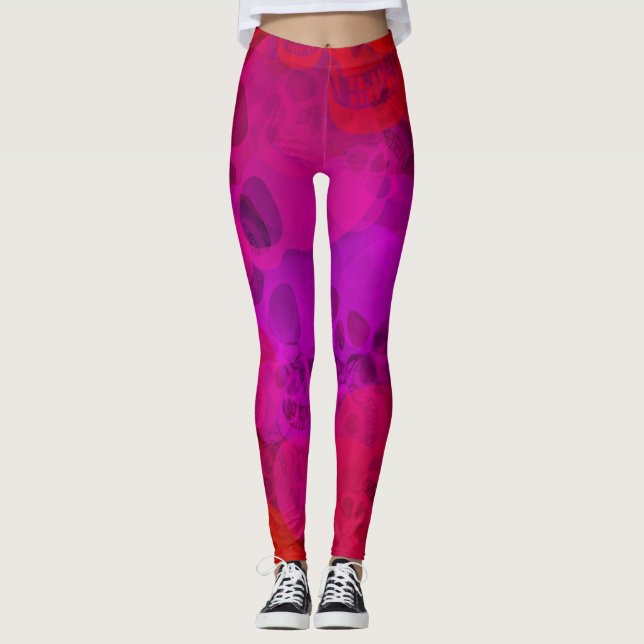 Leggings Crânes sanglants (Devant)
