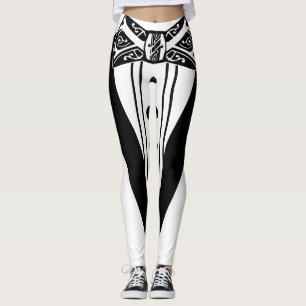 Leggings Cravate Bow Noir Et Tux
