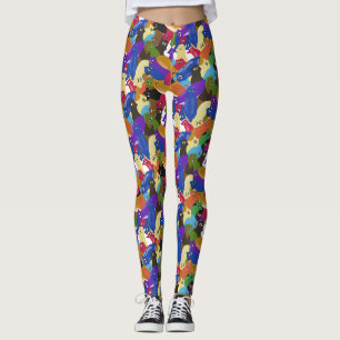 Leggings Crazy Cross Eyed Planarian Worm sur toute l'impres