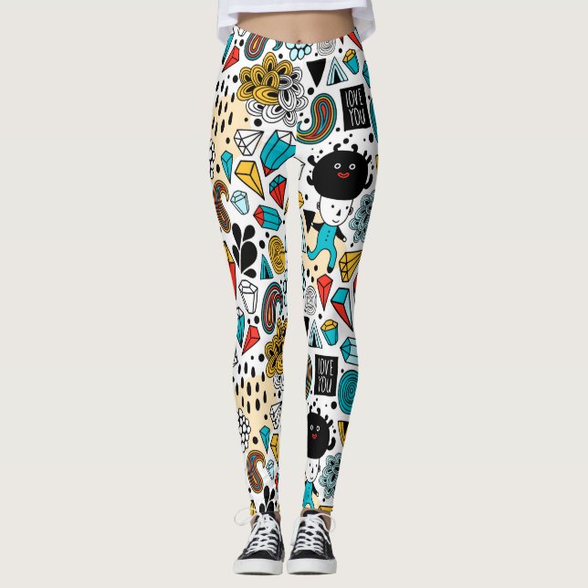 Leggings Crazy head (Devant)