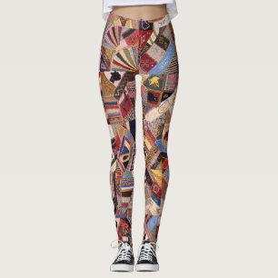 Leggings Crazy Quilt Motif