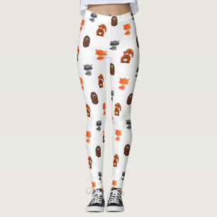 Leggings Créatures de bois mignonnes Légendes de femmes thé