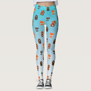 Leggings Créatures de bois mignonnes Légendes de femmes thé
