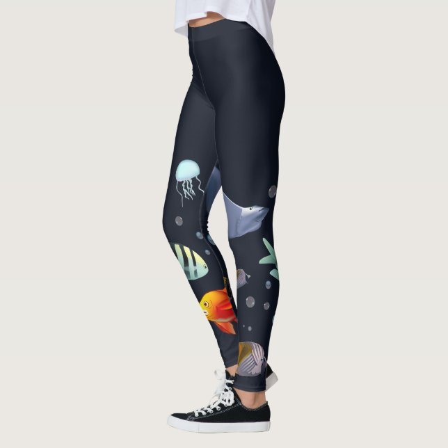 Leggings Créatures marines colorées (Gauche)