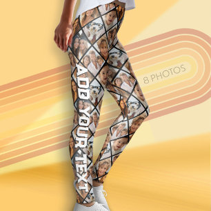 Leggings Créer un collage personnalisé de 8 photos - Forme 