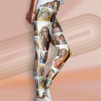 Leggings Créer un Collage Photo Personnalisé - 14 Photos - 