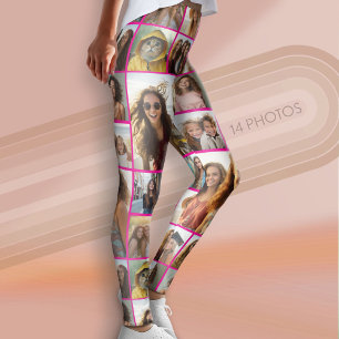 Leggings Créer un Collage Photo Personnalisé - 14 Photos - 