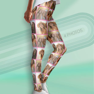 Leggings Créer un collage photo personnalisé avec 4 photos