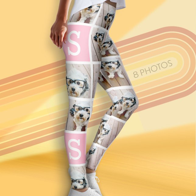 Leggings Créer un collage photo personnalisé avec 8 photos (Photo Leggings with 8 Pictures)
