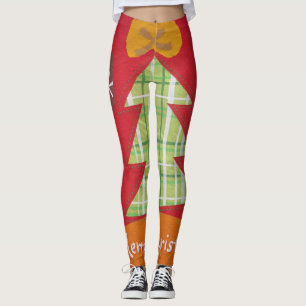 Leggings Créez votre propre belle conception d'arbre de Noë