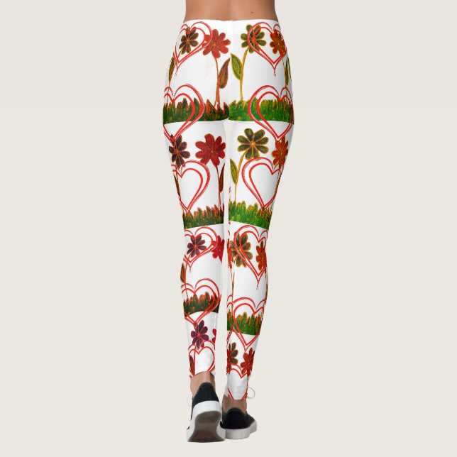 Leggings Créez Votre Propre Cute Nice Joli Vêtement Floral (Dos)