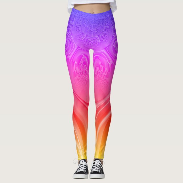 Leggings Créez votre propre design coloré Valentine Custom (Devant)