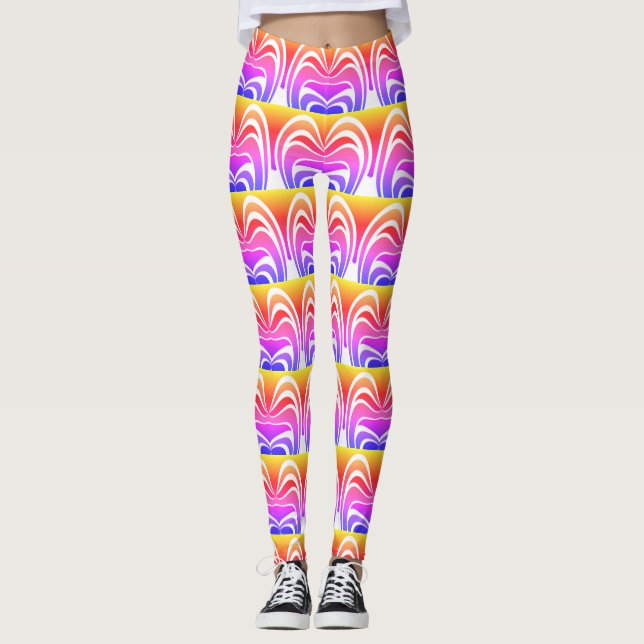 Leggings Créez votre propre design féminin coloré (Devant)