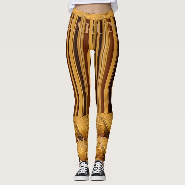 Leggings Créez votre propre design motif animal Giraffe Afr (Devant)