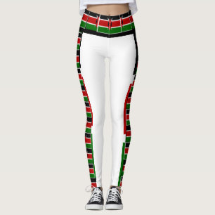 Leggings Créez votre propre drapeau national du Kenya vif