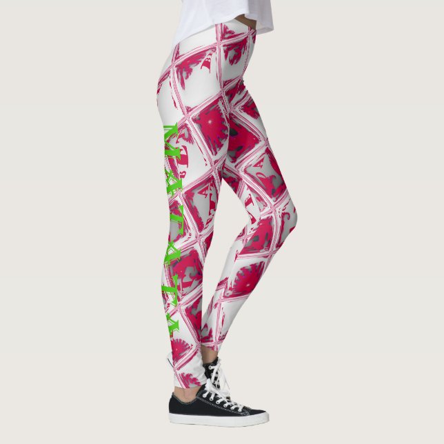 Leggings Créez votre propre Hakuna Matata carré unique roug (Droite)