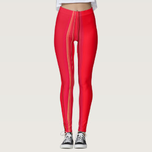 Leggings Créez votre propre imprimé personnalisé rouge élég