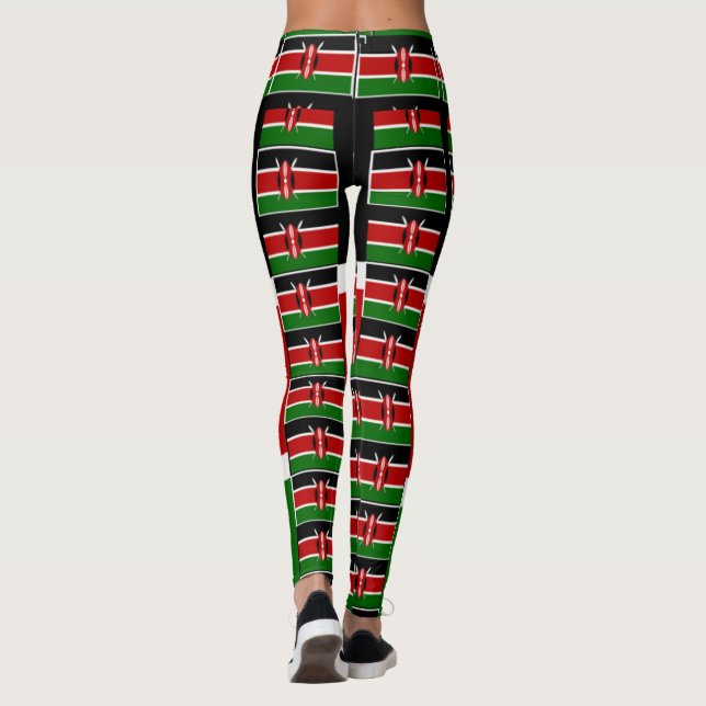 Leggings Créez votre propre Kenya Black Red Green Runner (Dos)