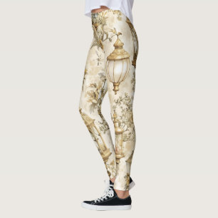 Leggings Créez Votre Propre Lanterne Magique Dorée Florale