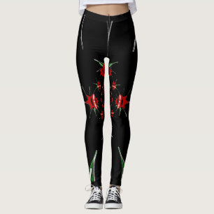 Leggings Créez votre propre Lovely vif Black Red