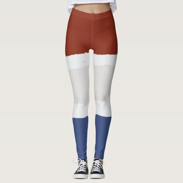 Leggings Crème rouge bleu (Devant)