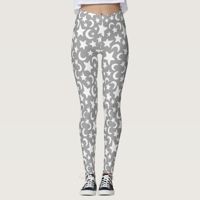 Leggings Crescent Moon et étoiles (Devant)