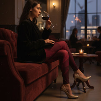 Leggings Crimson Flame Abstract