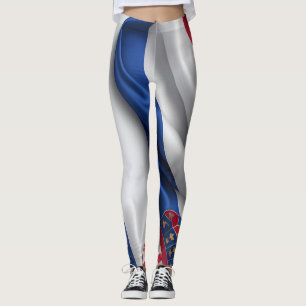 Leggings Croate drapeau texture soie