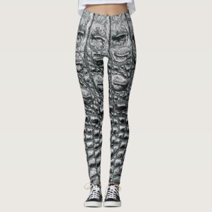 Leggings Crocodile Noir : Météo Noire Mystique
