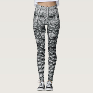 Leggings Crocodile Noir : Météo Noire Mystique