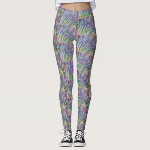 Leggings Crocus de printemps Abstrait