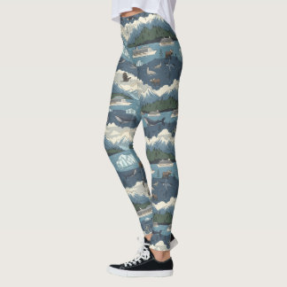 Leggings Croisière en Alaska Aventure Bateau Glaciaire Desi
