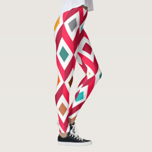 Leggings Cubes 3D rose