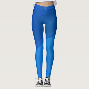 Leggings Cubes bleus géométriques
