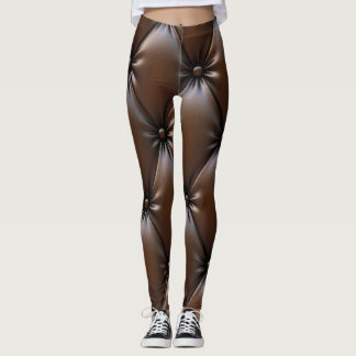 Leggings Cuir au chocolat : Texture luxueuse d'Upholstery