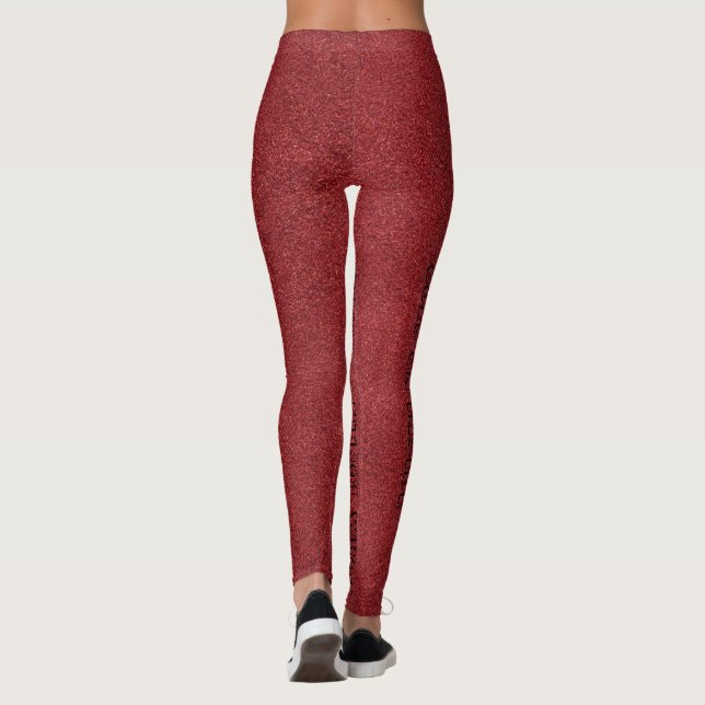 Leggings Cuir rouge (Dos)