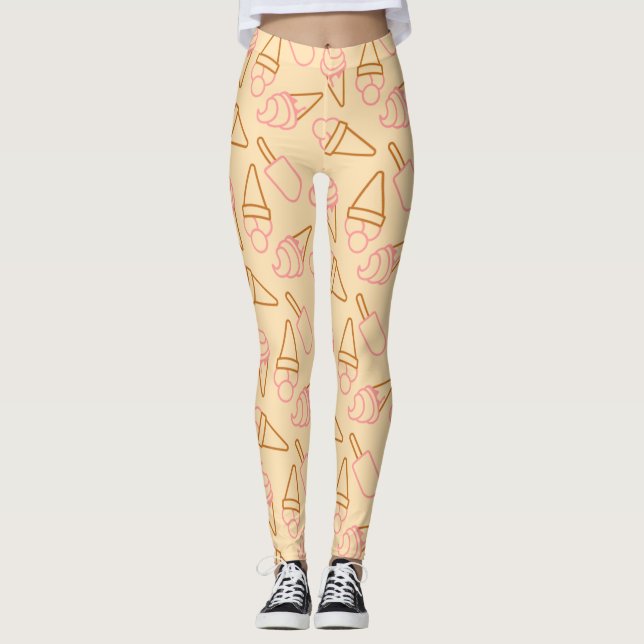 Leggings Cuisine estivale avec contours de glace (Devant)