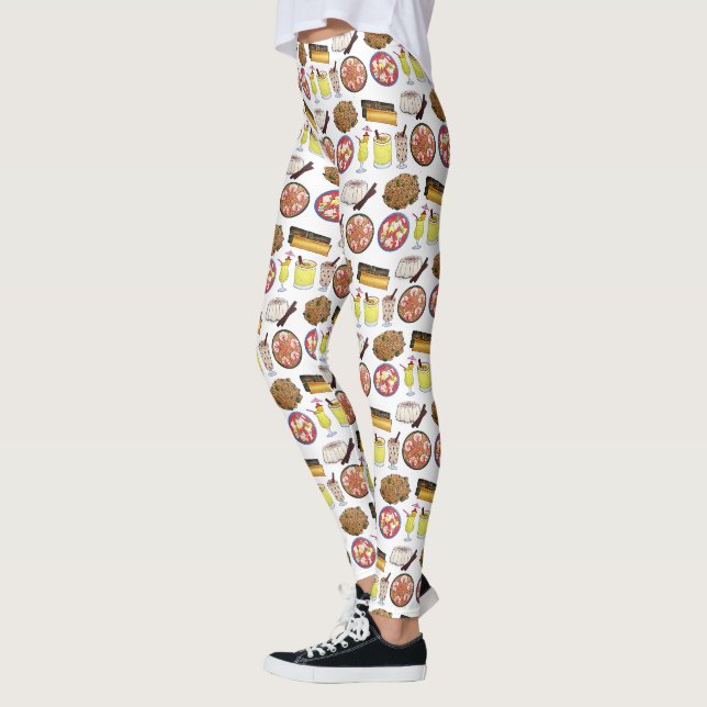 Leggings Cuisine portoricaine Amour Porto Rico Foodie (Gauche)