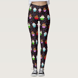 Leggings Cupcake Whimsical et arrosage de bonbons