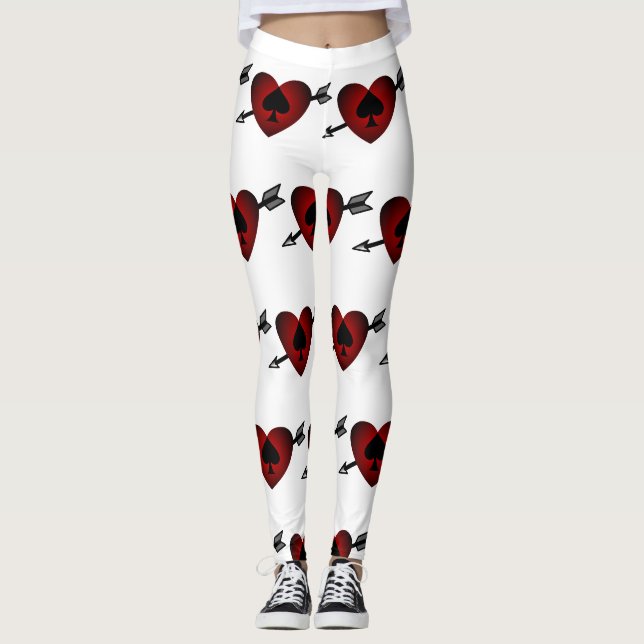 Leggings Cupidon Coeur Noir Spade Thunder_Cove (Devant)